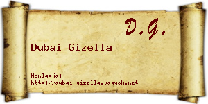 Dubai Gizella névjegykártya