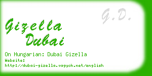 gizella dubai business card